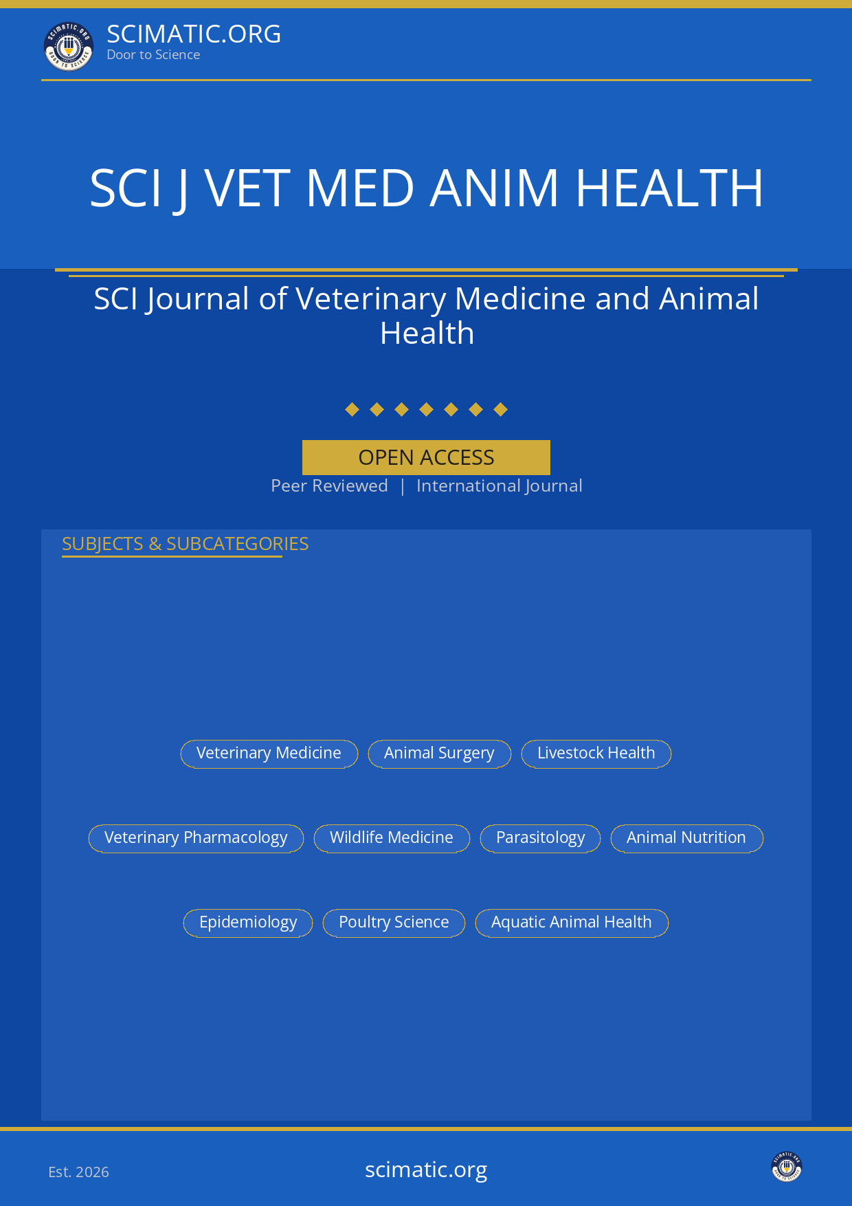 SCI Journal of Veterinary Medicine and Animal Health